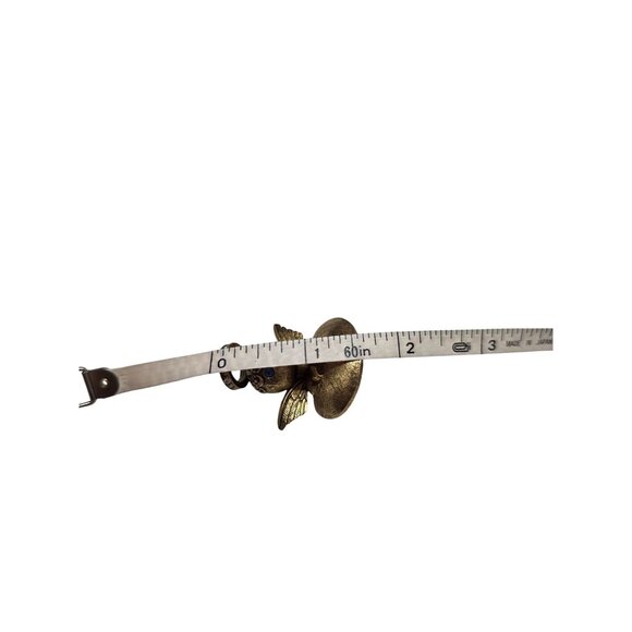 Vintage Tortolani Angel Shoulder Brooch Pin Gold Tone Rhinestone 1950s - Picture 10 of 10